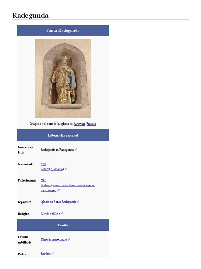Vida y legado de Santa Radegunda | PDF | Comportamiento religioso y ...