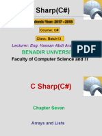 C Sharp (C#) : Benadir University