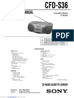 Service Manual: CD Radio Cassette-Corder