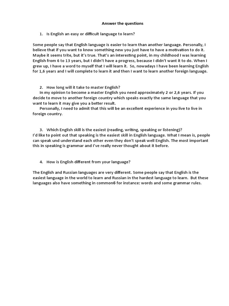 Answer The Questions | PDF