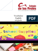 Vocabulary School Supplies