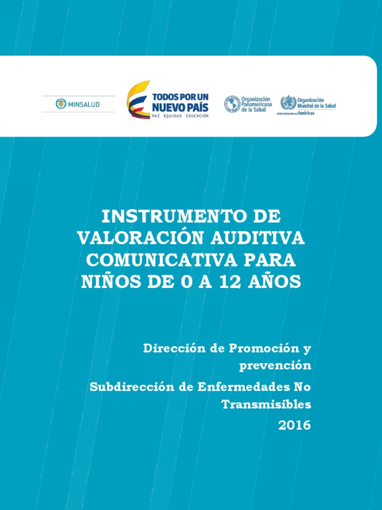 Instrumento de Valoración Auditiva Infantil | PDF | Sonido | Aquisición ...