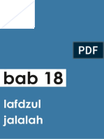 BAB 18 Lafdzul Jalalah