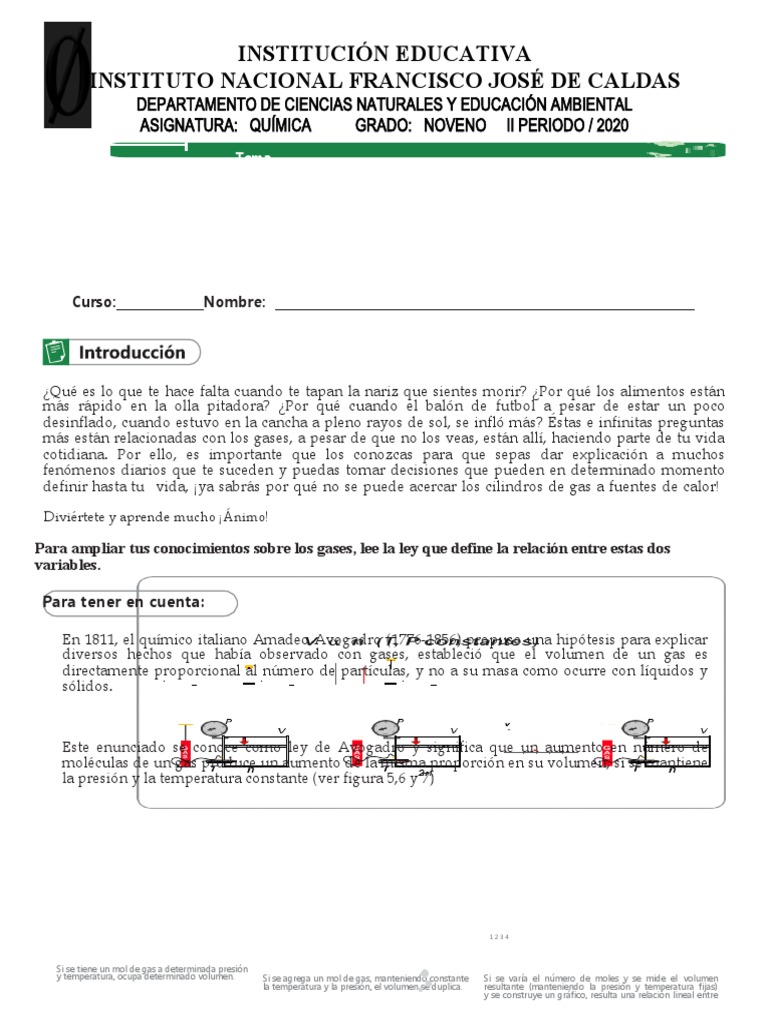 Ley Combinada de los Gases en Química | PDF | Gases | Mole (Unidad)