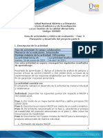 Guía de actividades y rúbrica de evaluación - Unidad 2 - Fase 3 - Planeación y desarrollo del proyecto parte b