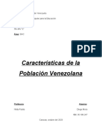 Caracteriticas de La Poblacion Venezolana