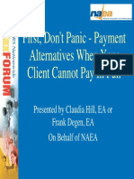 First, Don't Panic - Payment Alternatives When Your Client Cannot Pay in Full