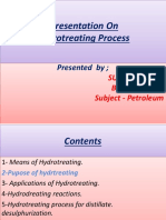 Presentation On Hydrotreating Process: Presented by
