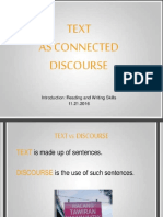 Text As Connected Discourse