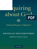 Nicholas Wolterstorff - Inquiring About God - Volume 1, Selected Essays (2010)