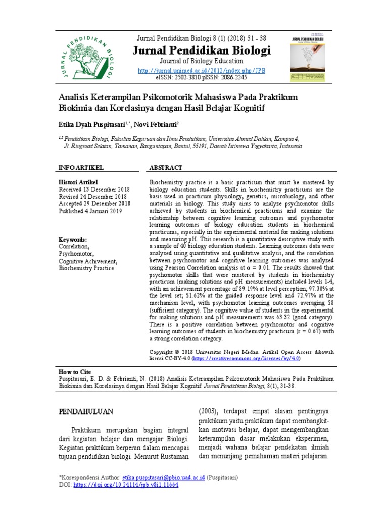 Jurnal Pendidikan Biologi | PDF | Science | Ilmu Pengetahuan dan Teknologi