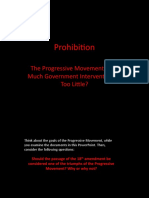 Prohibition: The Progressive Movement - Too Much Government Intervention or Too Little?