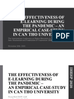 E-Learning Effectiveness During Pandemic