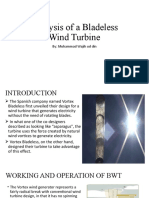 Analysis of A Bladeless Wind Turbine: By: Muhammad Wajih Ud Din