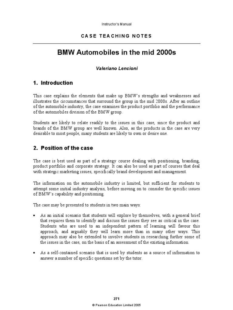 BMW | PDF | Competitive Advantage | Strategic Management