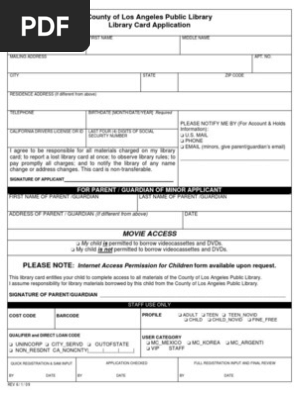 Library Card Application