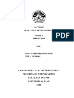 Laporan Refrigerasi - Bab 1-3 - Prestasi Mesin - Fadillah Muhaddasien Maufi - 1807111469