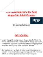 Oral Spironolactone For Acne Vulgaris in Adult Females: Dr. Sami Alshakhashir