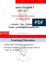Business English I: The Sociological Perspective