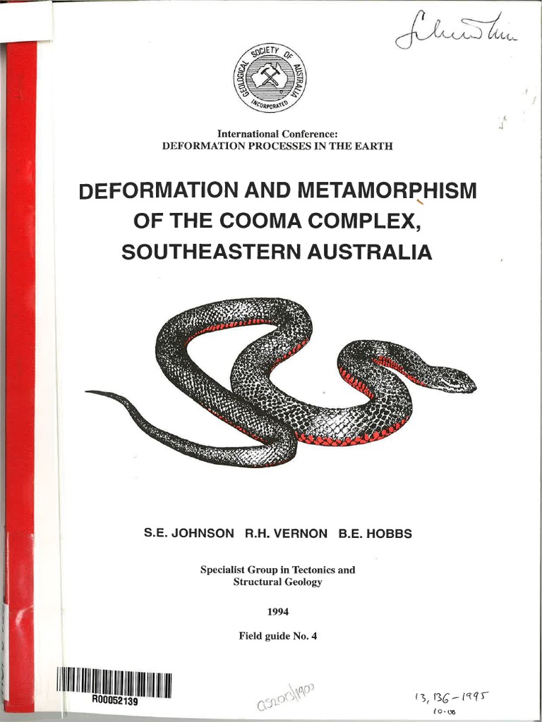 SGTSG Field Guide 4 Deformation and Metamorphism of The Cooma Complex