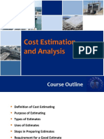 Cost Estimation, Analysis and DUPA