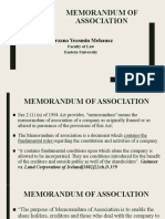 Memorandum of Association Essentials