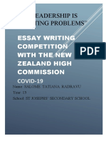 Essay On Covid-19 (New Zealand High Commission)
