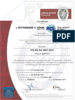 J. Rettenmaier & Söhne: Certificate