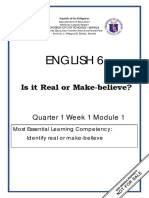 ENGLISH 6 Q1 W1 Mod1 Identifying Real or Make-believe