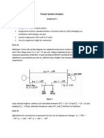 Power System Analysis: Assignment 1