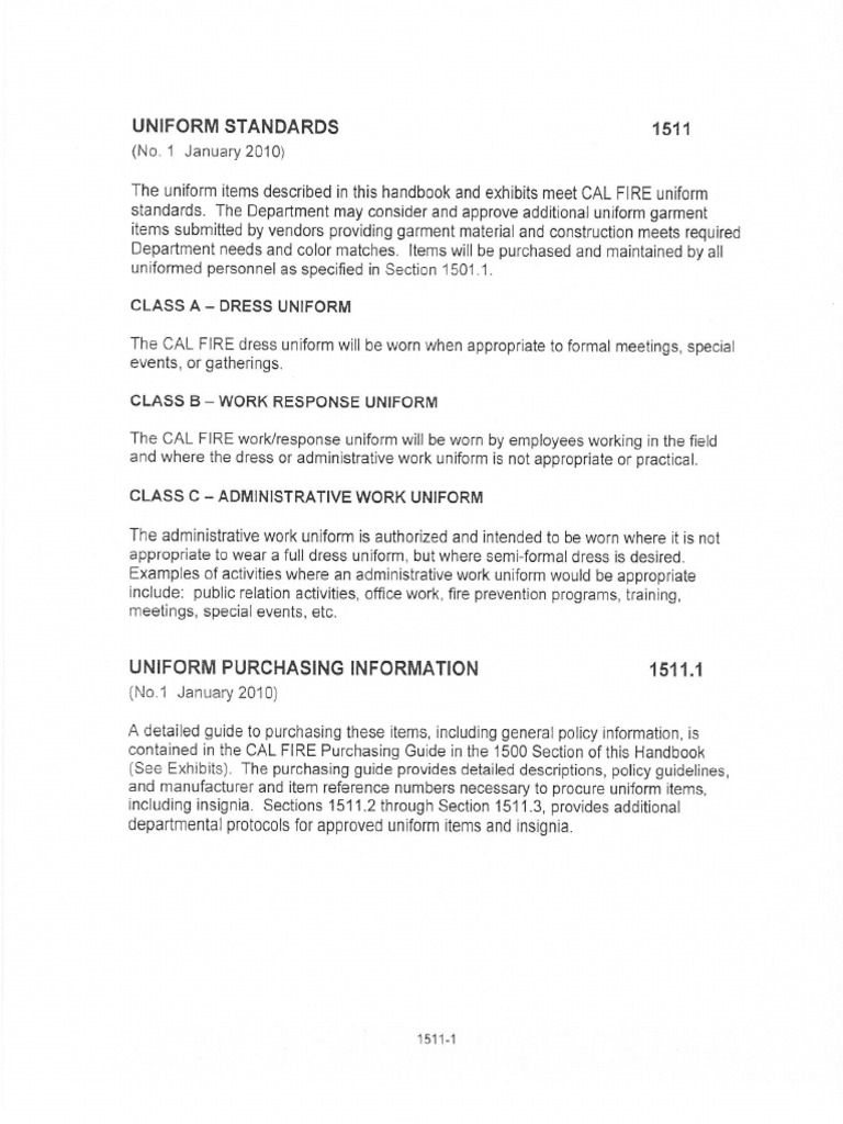 Uniform Standards PDF
