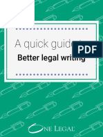 A Quick Guide To: Better Legal Writing