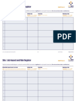 SSSP Form 2 - Site or Job Hazard and Risk Register