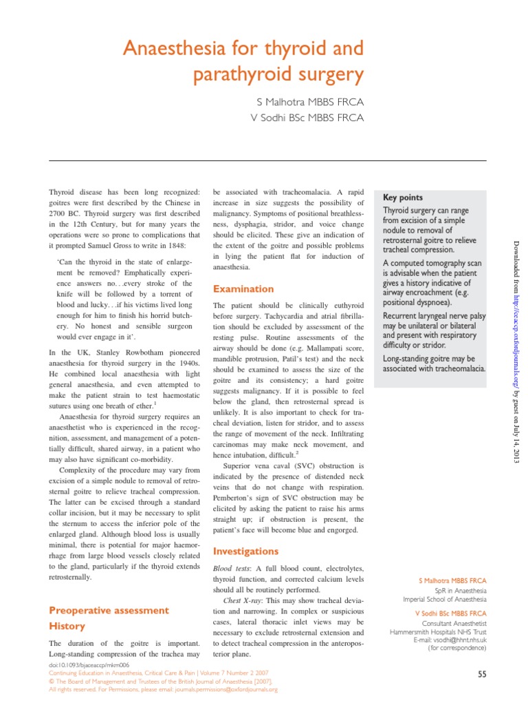 Contin Educ Anaesth Crit Care Pain-2007-Malhotra-55-8 | PDF ...
