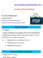 Lec-1: Historical Overview of Water Treatment: Envs-423 Pollution Control Technologies 3 (2-1)