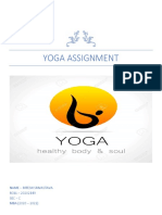 Yoga Assignment