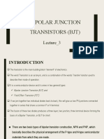 Bipolar Junction Transistors (BJT) : Lecture - 3