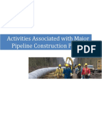 Activities Associated With Major Pipeline Construction Projects