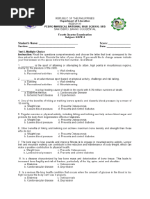 Instruction: Read The Questions Comprehensively and Choose The Letter That Best Correspond To The