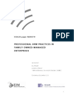 Professional HRM Practices in Family Owned-Managed Enterprises