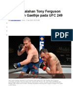 Fakta Kekalahan Tony Ferguson dari Justin Gaethje pada UFC 249