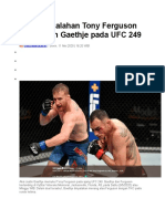 Fakta Kekalahan Tony Ferguson Dari Justin Gaethje Pada UFC 249