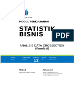 Statistik Bisnis: Analisis Data Crossection (Korelasi)