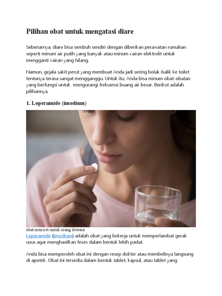 Pilihan Obat Untuk Mengatasi Diare | PDF | Pengembangan Diri