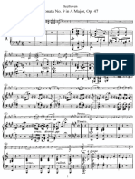 Beethoven - Sonata No 09, Para Violín Y Piano KREUTZER - Score