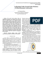 Behavior Of Porous Bearings Under Second Order Rotatory Theory Of Hydrodynamic Lubrication