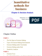 Chapter 3: Decision Analysis: Instructor: Dr. Huynh Thi Ngoc Hien Email: Htnhien@hcmiu - Edu.vn