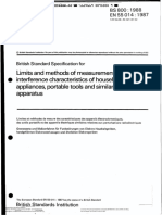 BS 800-1998-EN 55014-1987-Limits and Methods of Measurment of Radio Interference Characteristics of Household Electrical Appliances