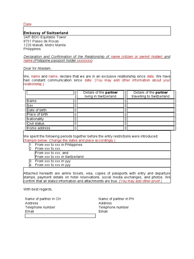 Confirmation of Relationship | PDF