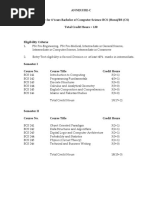 Annexure-C Scheme of Study For 4 Years Bachelor of Computer Science BCS (Hons) /BS (CS) Program Total Credit Hours 130